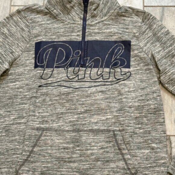 Pink Victoria's Secret women's Small 1/4 zip pullover Gray/Blue - Picture 3 of 5